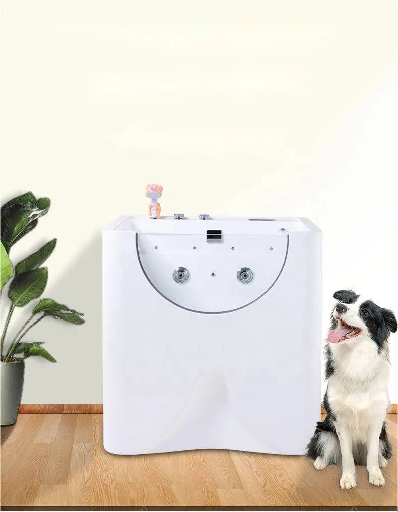 

One-piece Shaped Luxury Acrylic Indoor Medium Small Size Massage Pet Tub Cat Dog Hospital Bath Spa Pet Grooming Bathtub