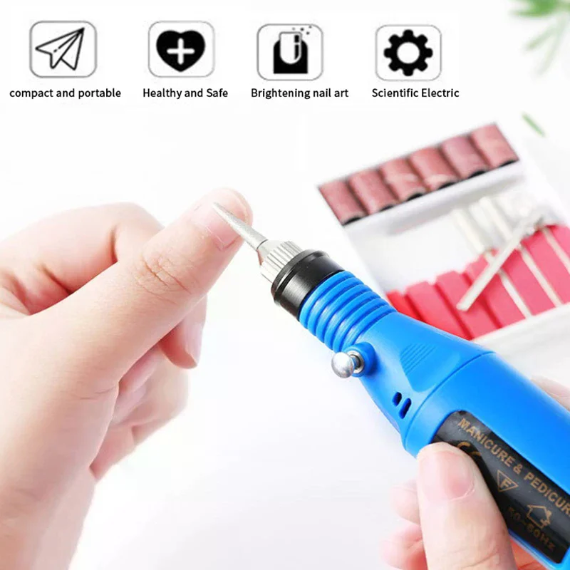プロ仕様強力ネイルドリルマシンセット 電動ネイルサンダー ジェルポリッシュリムーバーツール ドリラー マニキュアネイルアクセサリー