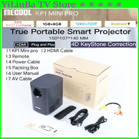 [Genuine]Mini Projector MECOOL KP1 Mini Pro AOSP Android9 1G+8GB 300 ANSI Lumens 720P Electric Focus Home Theater Global version