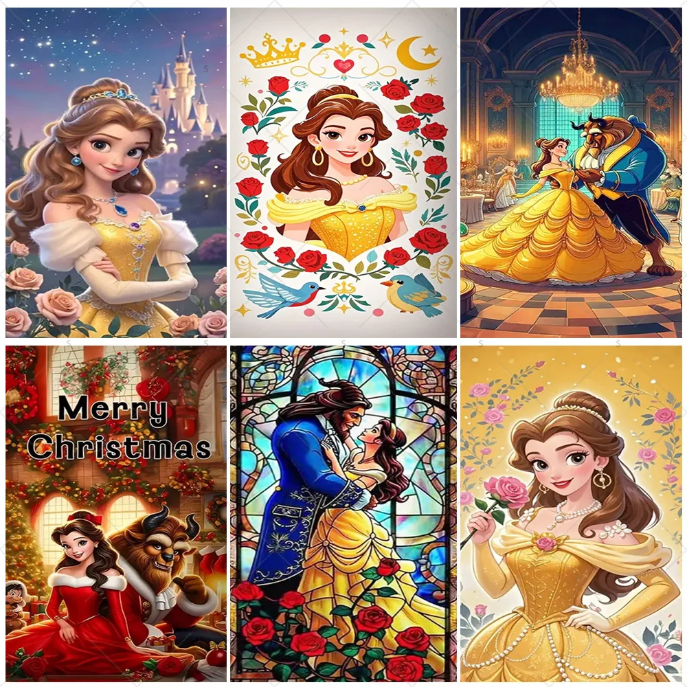 

Disney Princess Belle Door Cover Background Supplies Beauty And The Beast Photography Backdrop Party Decorations Photo Studio