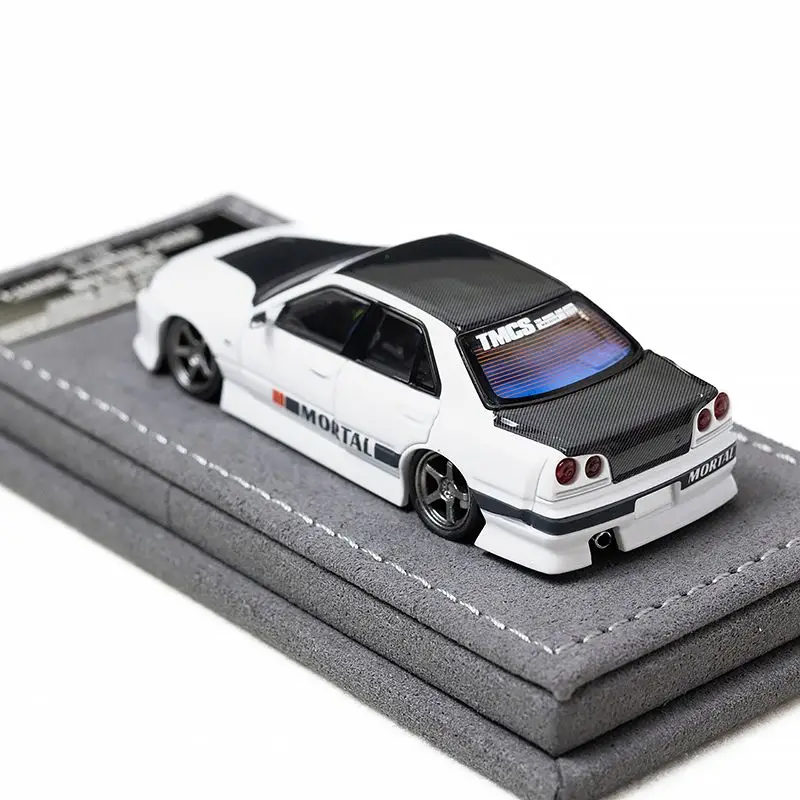 Mortal 1/64 ER34 White Carbon Maleisië Limited Legering Motorvoertuig Speelgoed spuitgieten Metalen Model Collectie Jongen Kerstcadeau