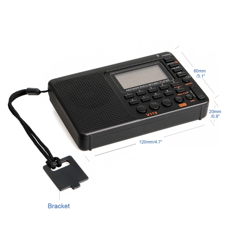 M17B V115 Radio bolsillo Bandas onda completas Radio Audios claros Recepción