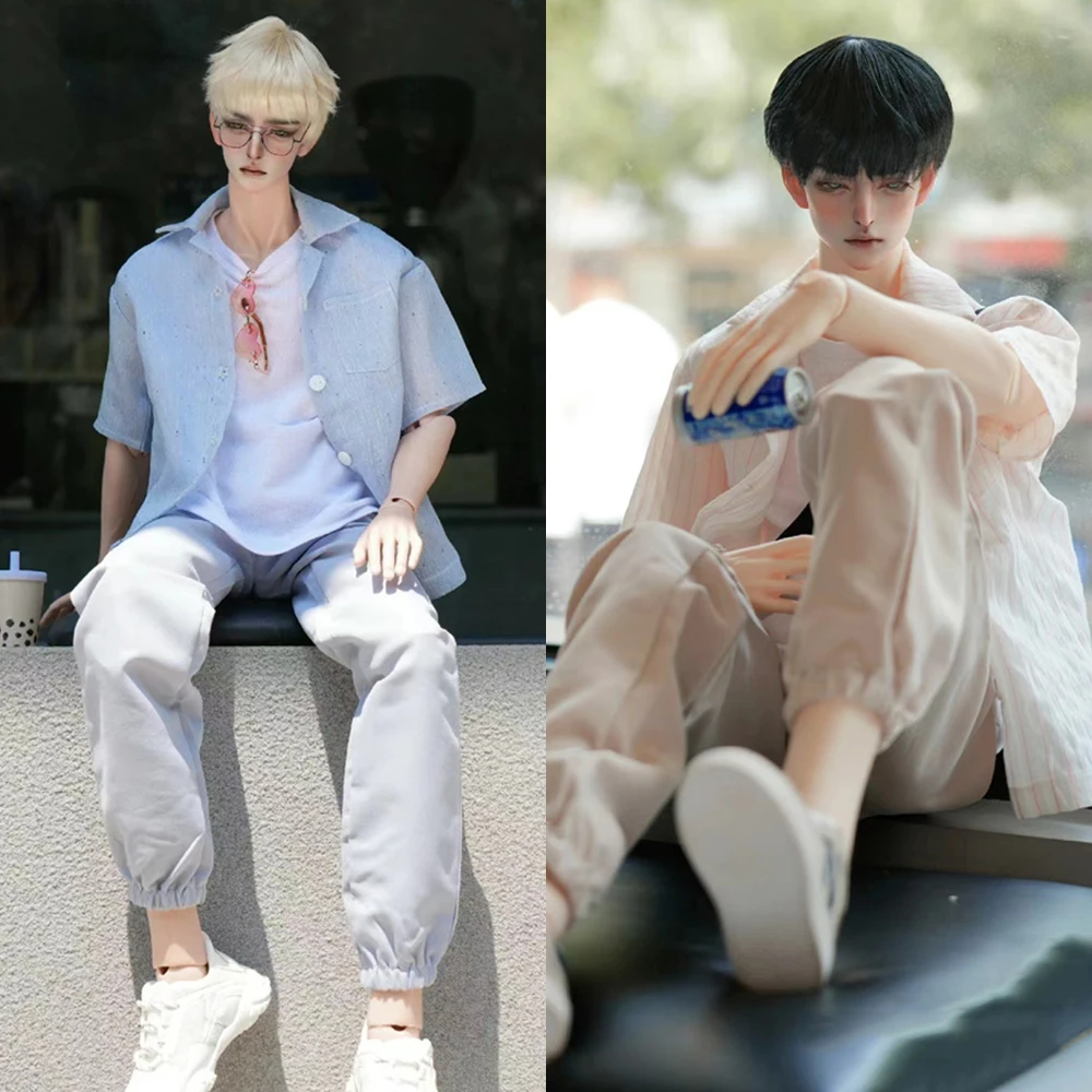 

Повседневная Одежда BJD 75 в молодежном стиле для кампуса, рубашка с коротким рукавом, жилет, штаны, наклонная Наплечная Сумка, подходит для фигурок