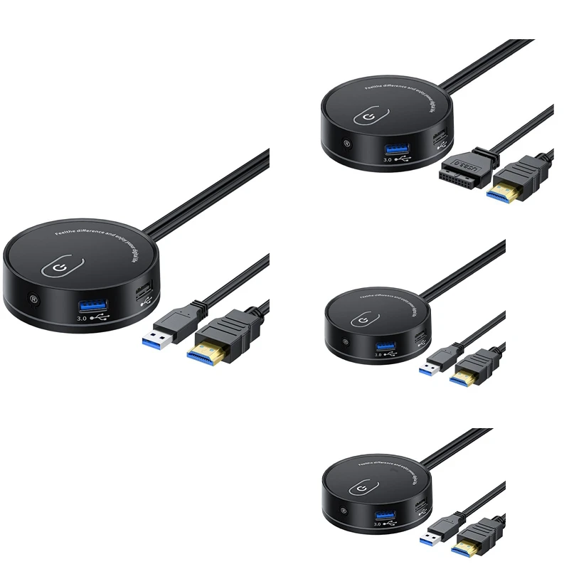 Computer Desktop Switch Internet Cafe Universele USB3.0 Audio Home Desktop Externe stroomverlengknop