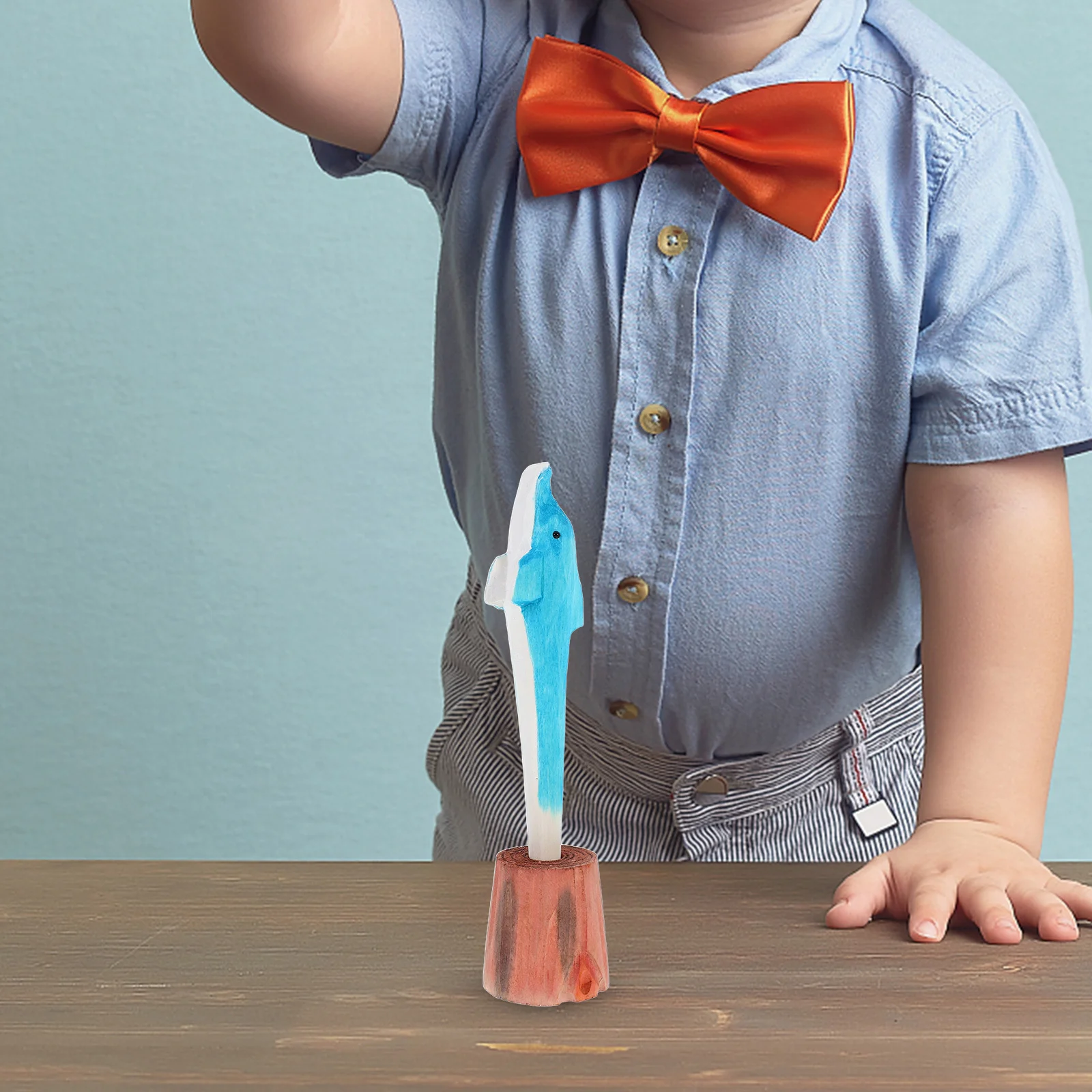 

Wooden Animal Pen Hand Carved Dolphin Shape Cute Writing Pen Novelty Stationery Office School Supplies Unique Present Fun