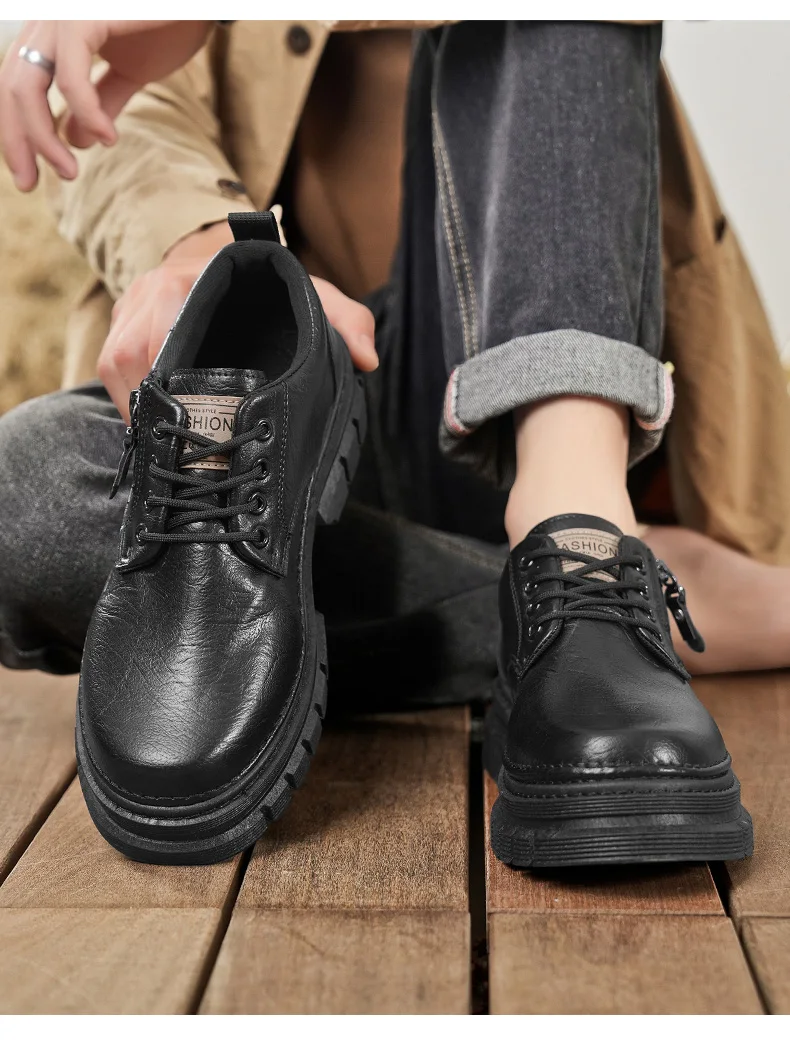 Herren-Freizeitschuhe, Vier-Jahreszeiten-Handarbeit, bequeme Outdoor-Arbeitsschuhe, modische Joker-Jugend-Trendschuhe, Business-Party-Lederschuhe – Detail 29