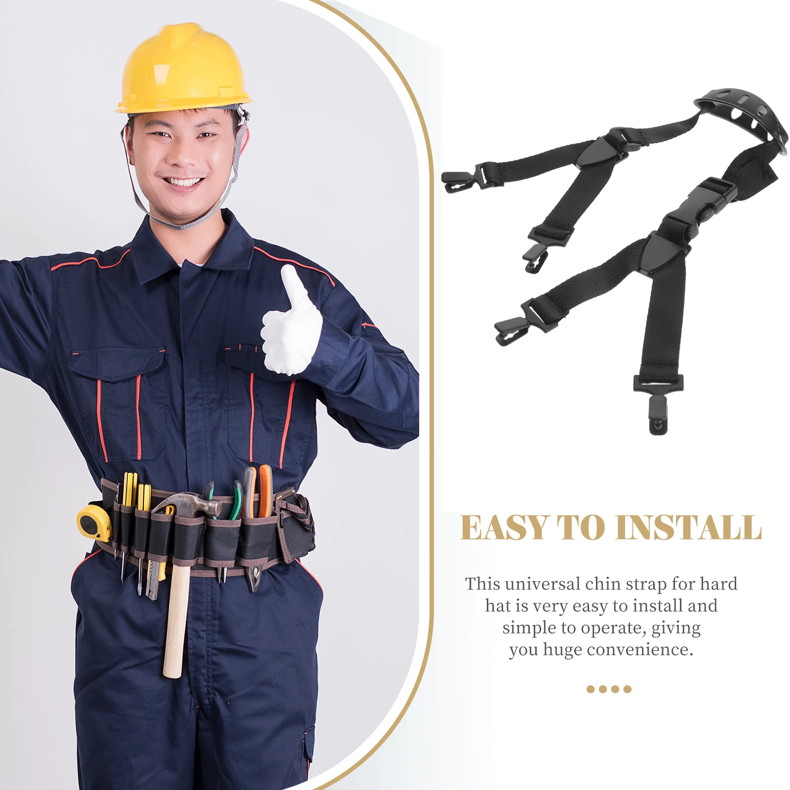 Safety Adjustable Chinstrap for Hard Hats Comfortable Fit Chin Strap Design Lightweight
