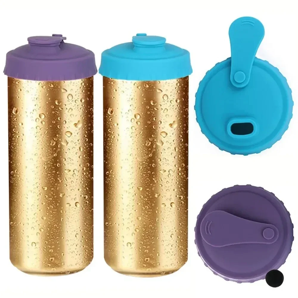 6pcs/set Soda Can Lid Reusable Can for Soda Beer Drinks Juice Coke Beverage fits Standard Cans Protector Can Cover
