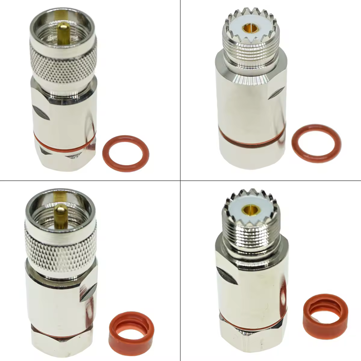 PL259 UHF macho SO239 hembra, 1/2 ", Cable Coaxial de espuma superflexible, FSJ4-50B de hélice