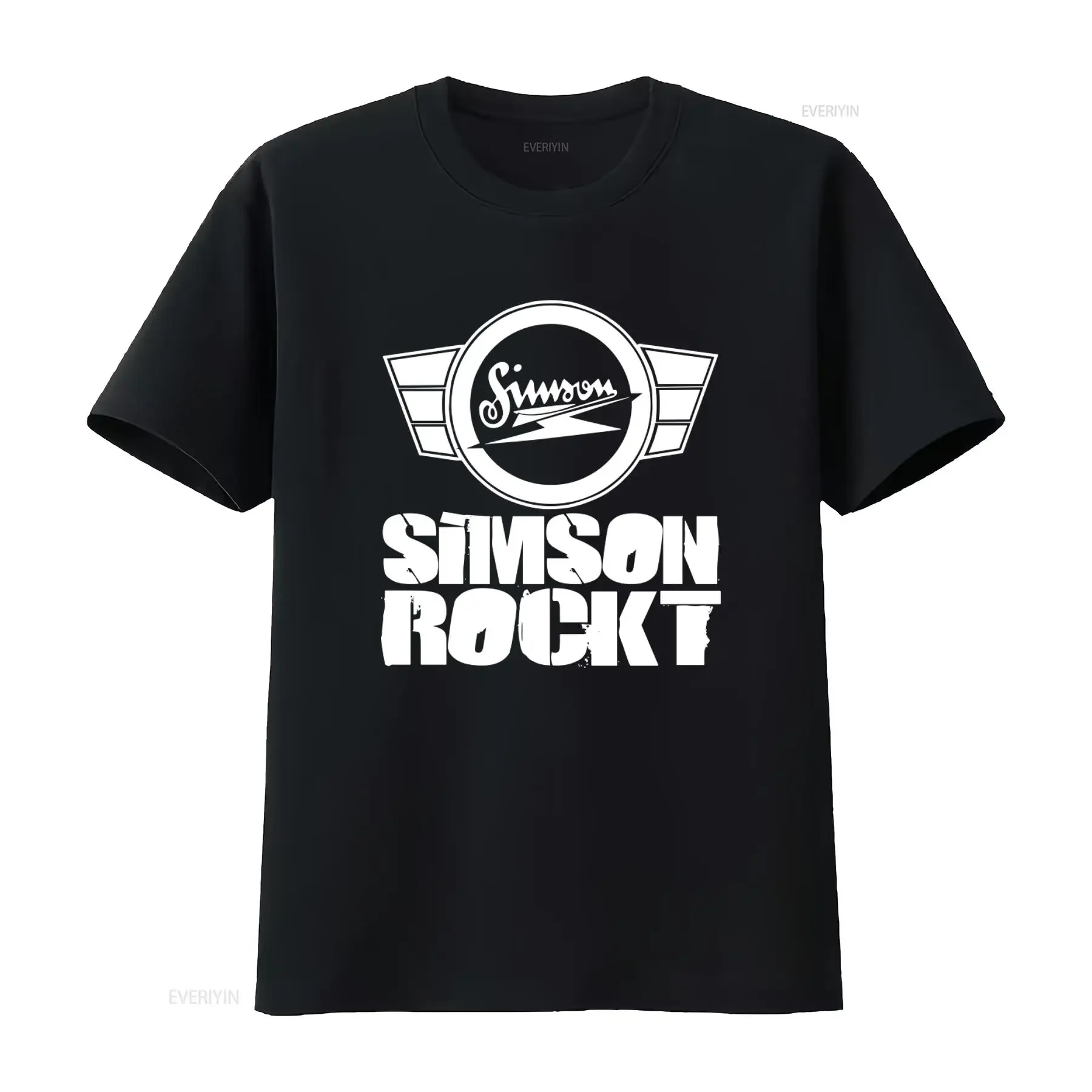 Premium T Shirt Simson Rockt Retro Vintage Motorcycle Brand Logo Print vintage Washed fashion Breathable designer clothes