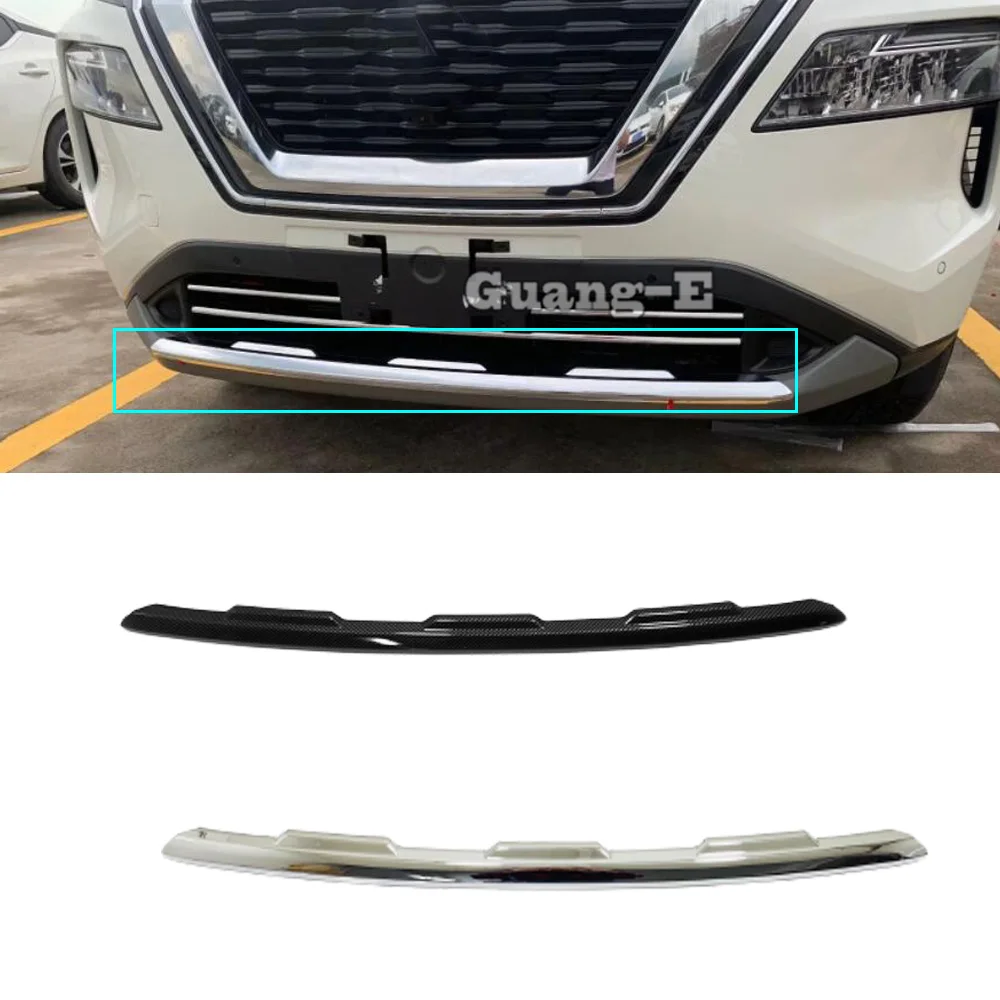 

Для Nissan X-trail Xtrail Rogue T33 2021 2022 2023 2024 2025 рамка переднего бампера, накладка для губ, полоса для предотвращения столкновений, аксессуары