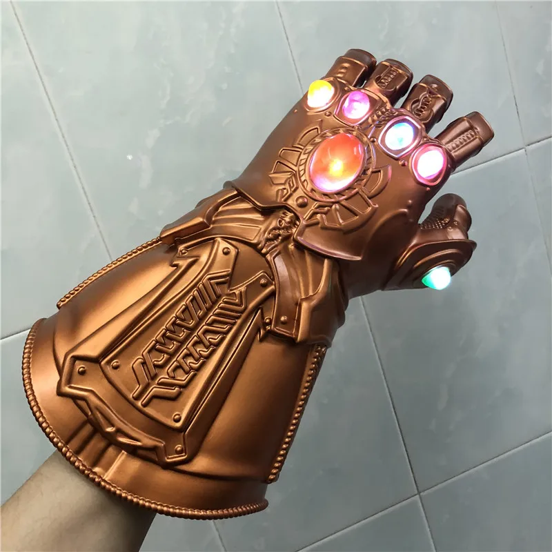 Marvel Avengers Thanos Glove Weapen 1:1 War LED Light Gloves Cosplay Captain America Spiderman Thor's Hammer Black Panther