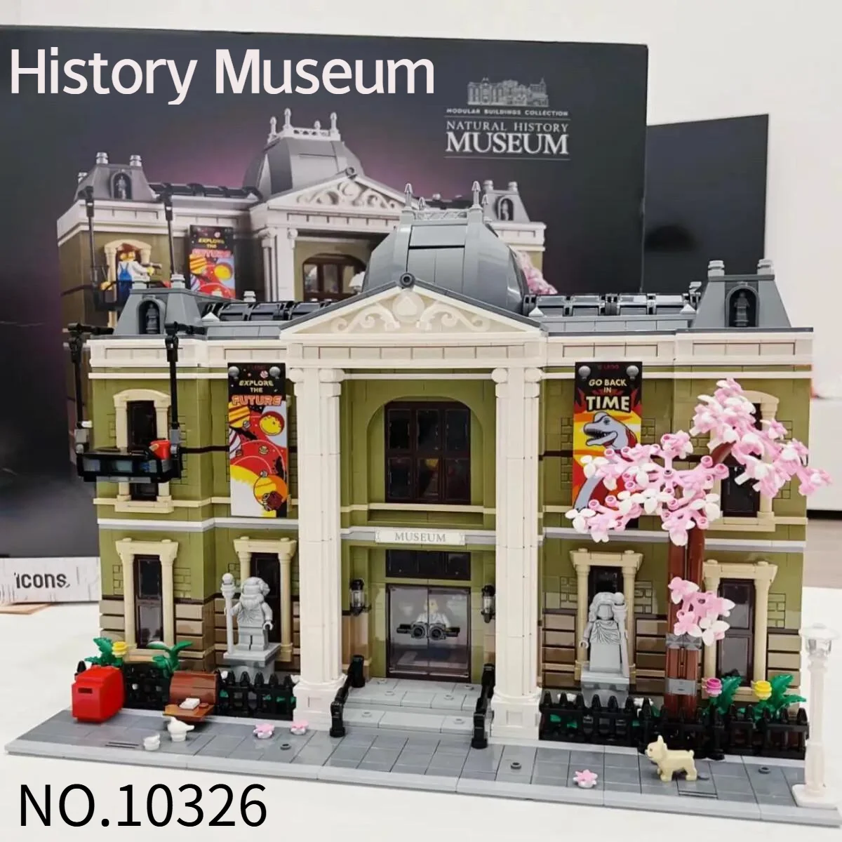 4014pcs Street View Modular Buildings Natural History Museum 10326 Building Blocks Architecture Toy Set Birthday Christmas Gifts