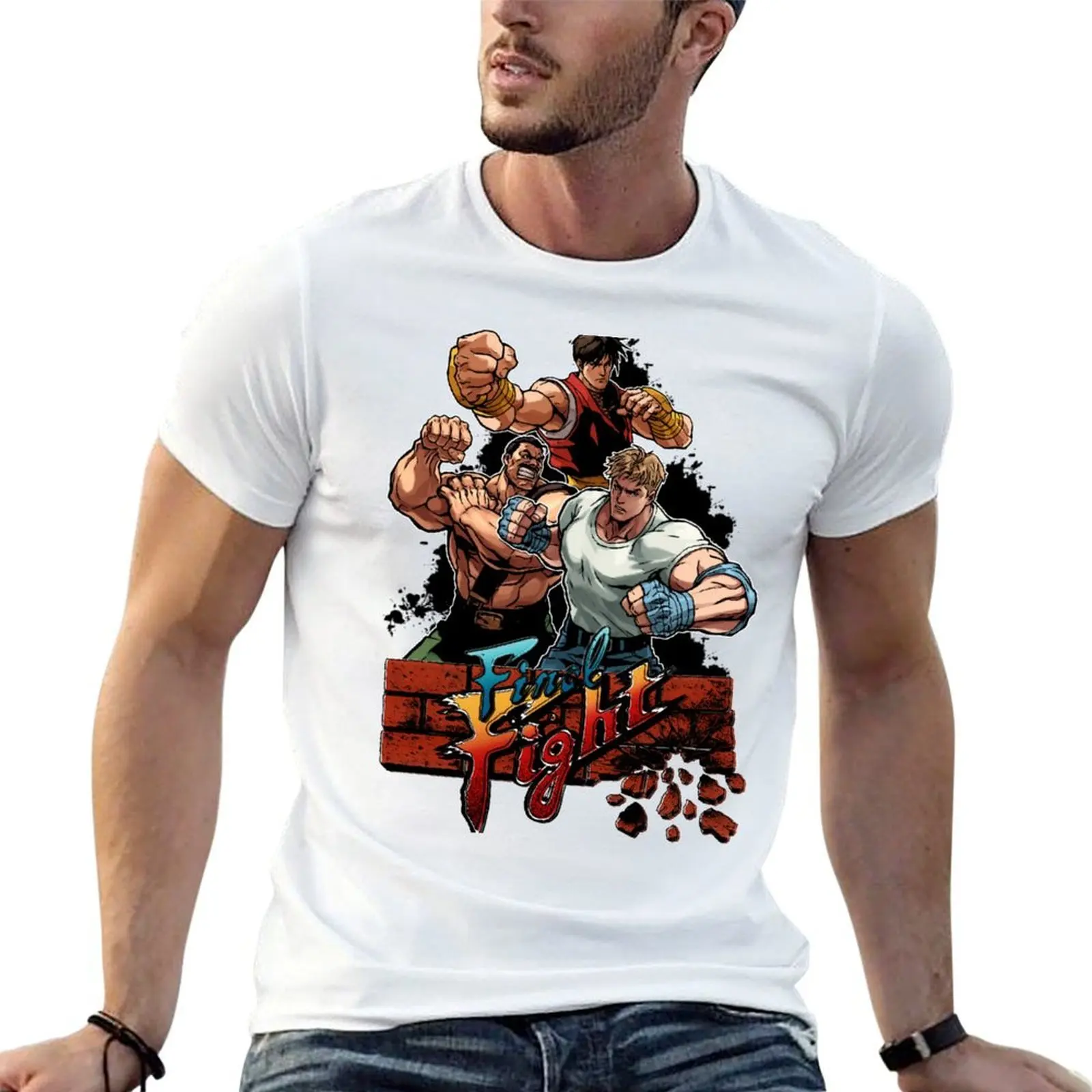 Final Fight T-Shirt valentines boutique clothes Funny t-shirt plain t shirts men