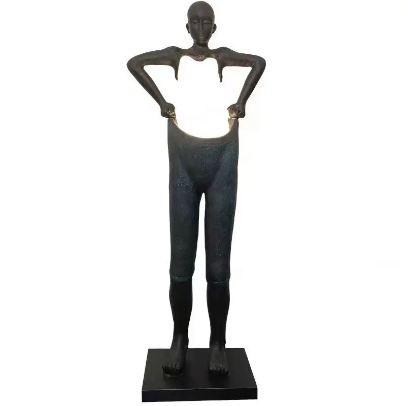 Modern art sculpture portrait pants window floor-to-ceiling abstract sculpture ornament