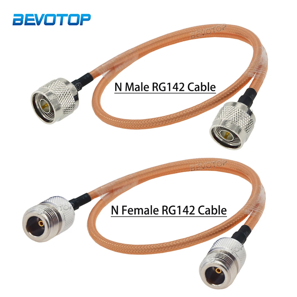 

New RG142 Double Shielded Cable N Male Plug to N Female Jack Connector Low Loss Temperature Resistant RF Coaxial Pigtail Jumper