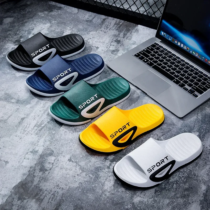 

Men's Slippers Breathable Hollow Out Indoor Home Slides Summer Unisex Slippers Non-slip Flip Flops Women Thick Sole Beach Shoes