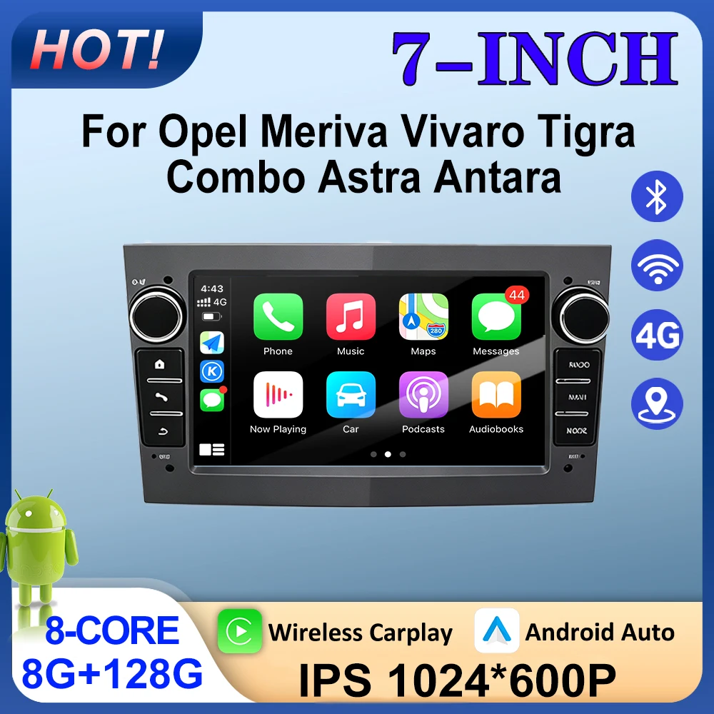 For Opel Meriva Vivaro Tigra Combo Astra Antara Car Radio Stereo Multimedia Video GPS Navigation Player IPS screen BT