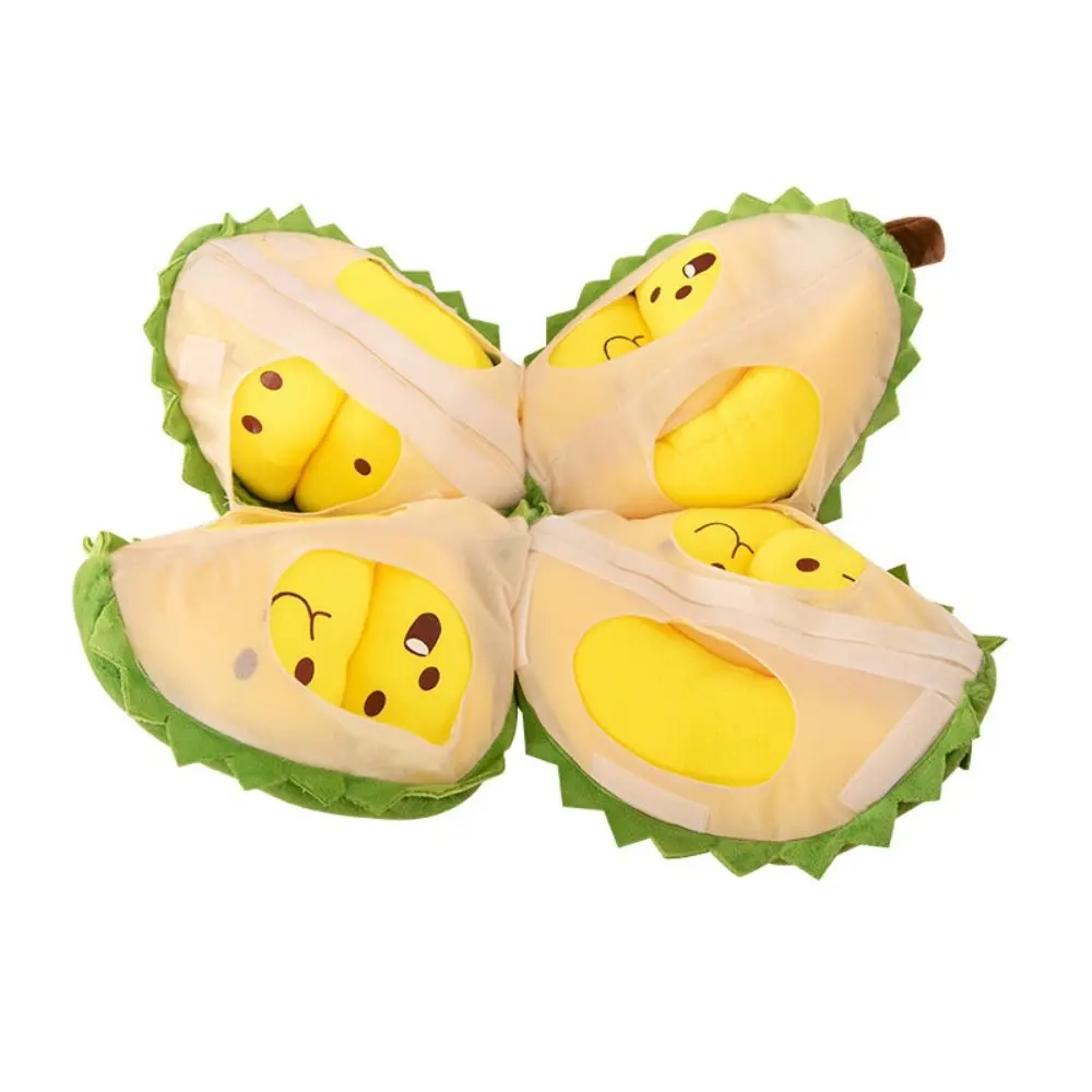 Flauschige abnehmbare Durian-Plüschtier-Kollektion Appease Fruit Durian-Plüschkissen Cartoon Soft Peeling Durian-Plüschpuppe