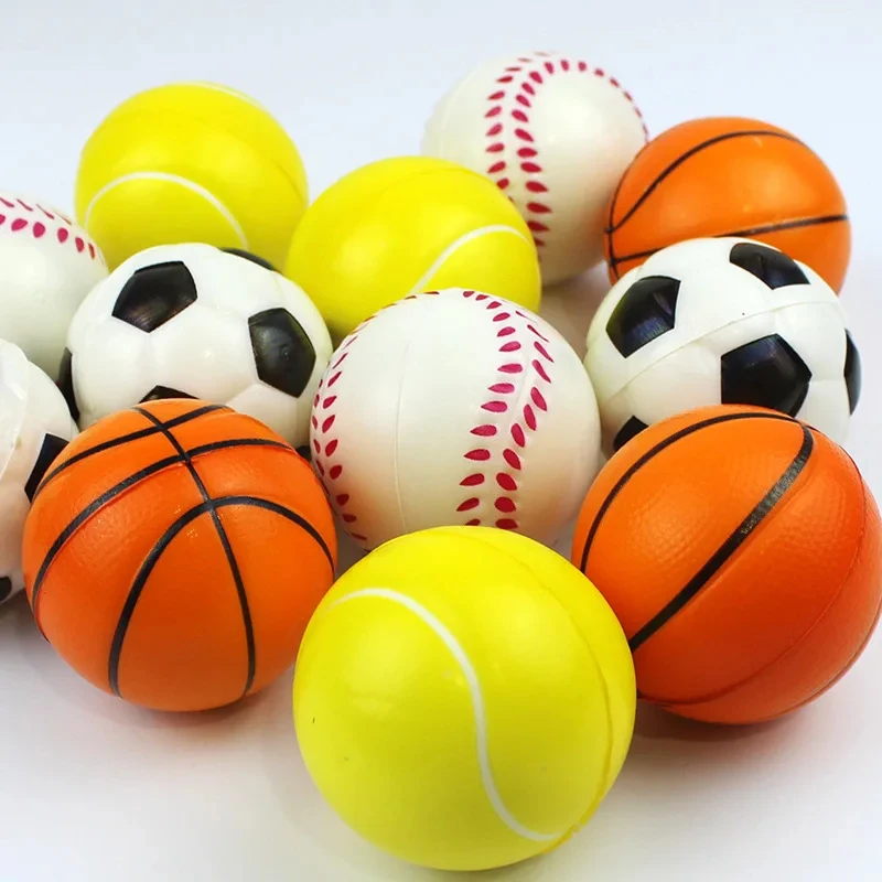 12pcs New Mini Children's Sponge Elastic Ball Sports Education Toy PU Outdoor Sports Stress Relief Release Ball Birthday Gift