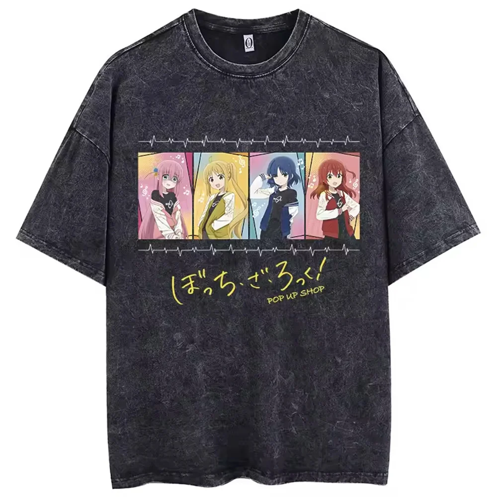 Bocchi the Rock Manga Ryo Top Tees Cotton High Quality male Pop Culture Pastel t shirt hip hop korean clothes Psychedelic