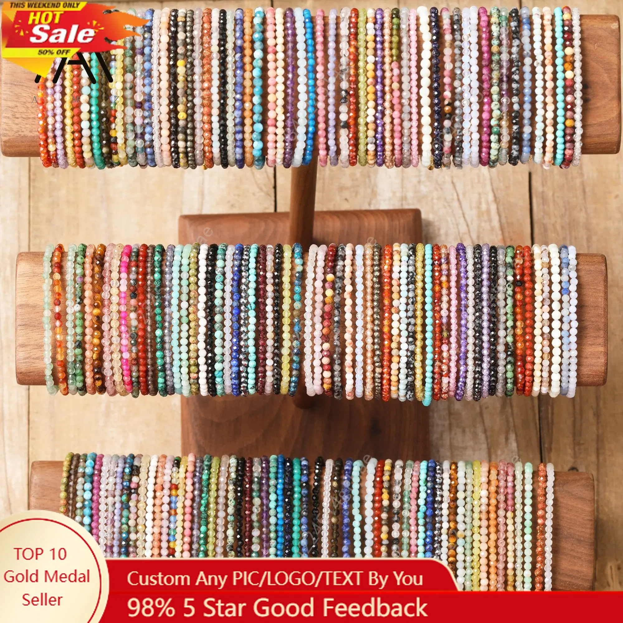 

Bohemia Bracelets Faceted Gemstone 3mm Beads Elatsic Wire Crystal Bracelet Healing Jewelry Friendship Gifts Wholesale