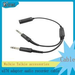 RISENKE Helicopter Female Male General Aviation(GA) PTT Connector Jack Plug U174 Adapter Audio Recorder Cable （Civilian Wiring）