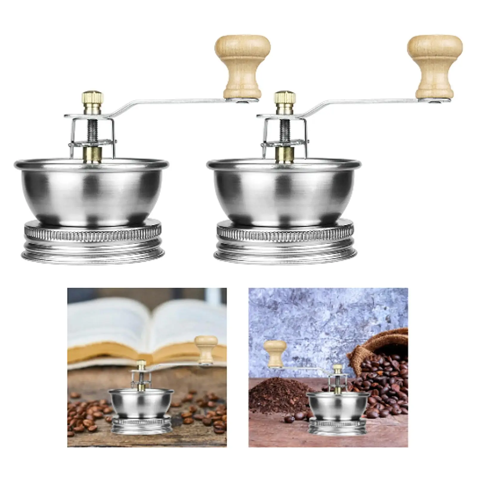 

Coffee Grinder Lid Attachment for Jars Lightweight Mill for Picnic Camping