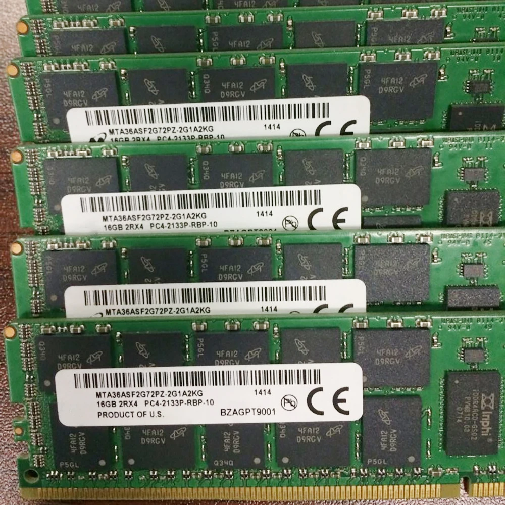 Piezas de RAM para memoria MT, 16GB, 2RX4, DDR4, PC4-2133P, 16G, RDIMM 2133, ECC