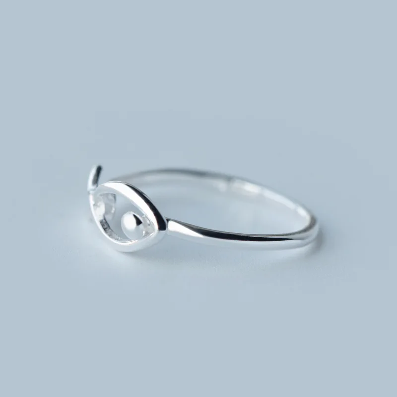 RYJU-Bagues de poisson creuses en argent regardé 100% pour femme, mini bague réglable, bijoux simples, mode Saint Valentin, 925