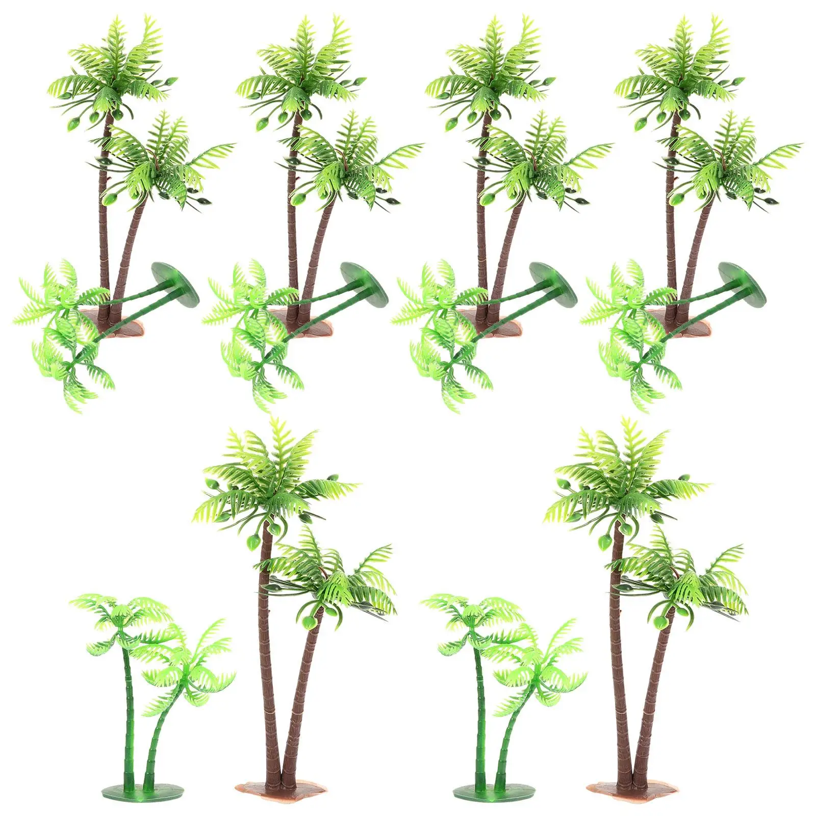 

12pcs Coconut Tree Decor Artificial Plant Model Mini L scape Birthday Cake Dining Table Fruit S Table Simulation