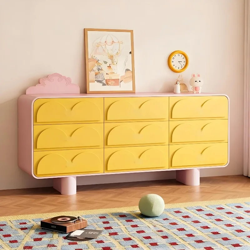 Bamine Cream Wind Nine Bucket  Living Room Wall Locker Bedroom Bedroom Bedside  Storage  Drawer