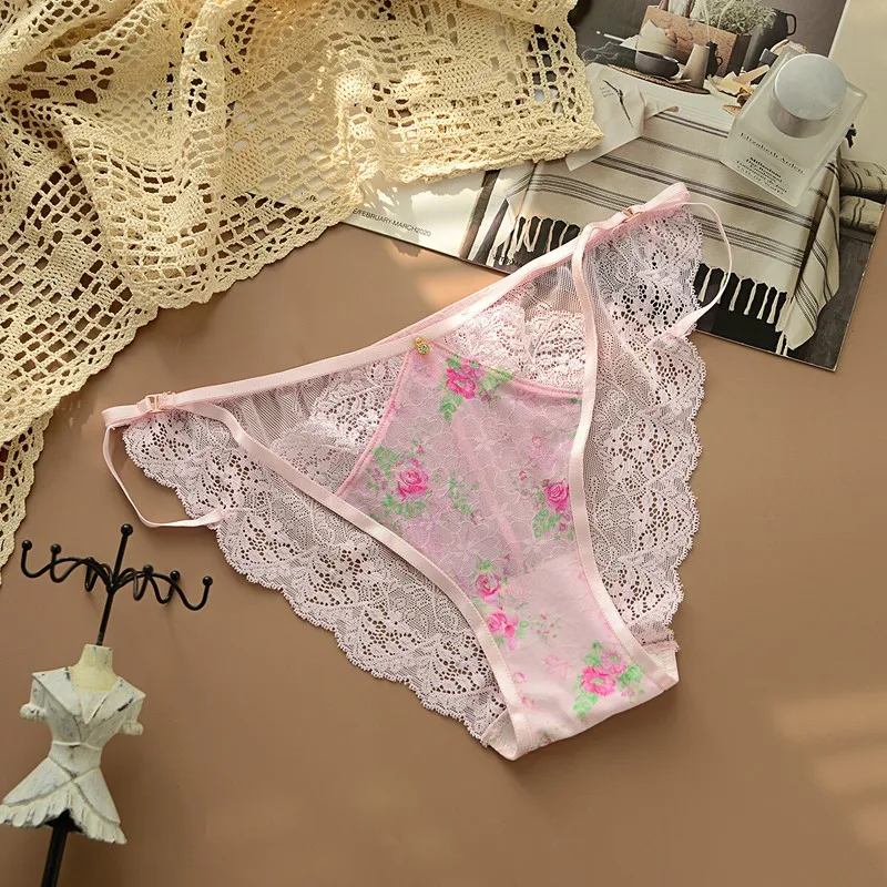 

Breathable Lace Edge Underwear Women Briefs Thin Cool Low Waist Pant