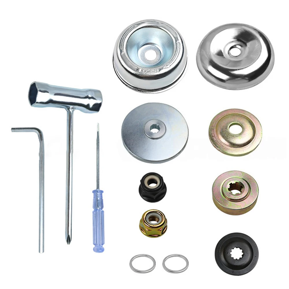 Lawn Mower Grass Trimmer Head Adapter Nut Fixing Kit Brushcutter Working Head Replacement Parts For Garden Tools Parts
