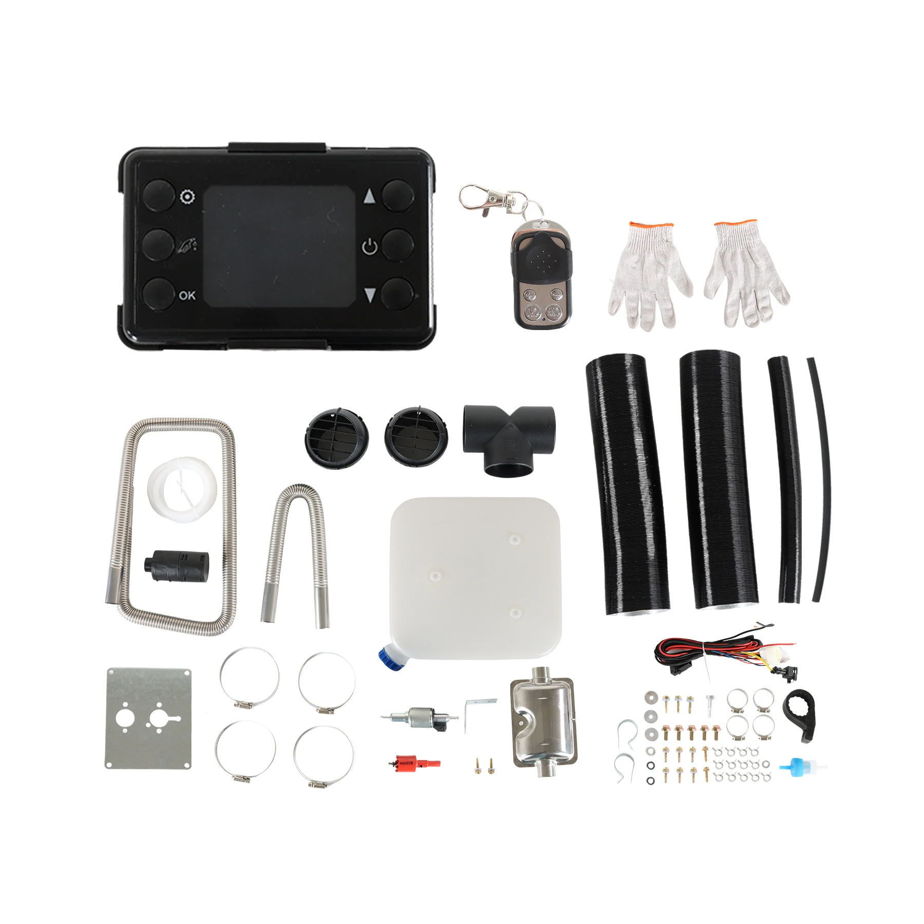 8KW 12 فولت الديزل مسخن الهواء سبليت ثقب واحد المخرج LCD المحمولة سخان التوقف ل فان قارب متنقل شاحنة مقطورة تخييم 8000 واط