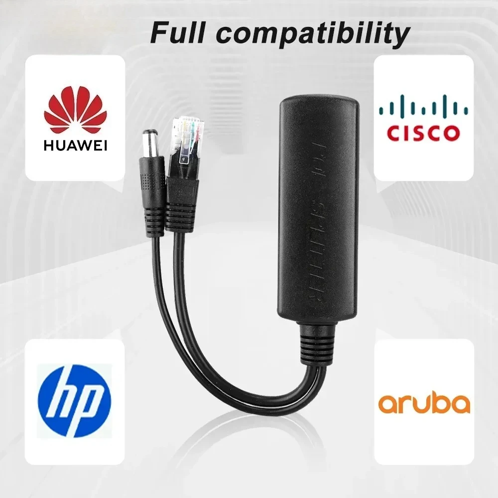 2026 جديد POE الفاصل 100/1000Mbps إيثرنت الفاصل IEEE802.3af 44-57 فولت إلى 5 فولت مصدر الطاقة لكاميرا غير POE أو جهاز غير POE
