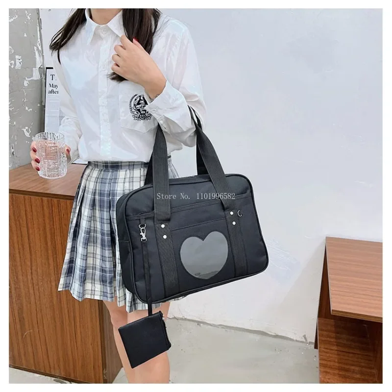 Anime Soft Sister Girl Heart Quadratic Element Love Heart Storage Bag Macaron Color Series One-shoulder Crossbody Store Handbag