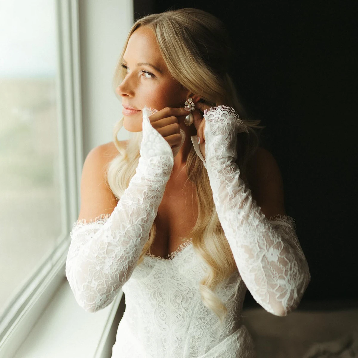 Removable Long Sleeves Mermaid Wedding Dress Big Size Customized Eyelash Lace V Waist Sweetheart Elegant Bridal Corset Gown