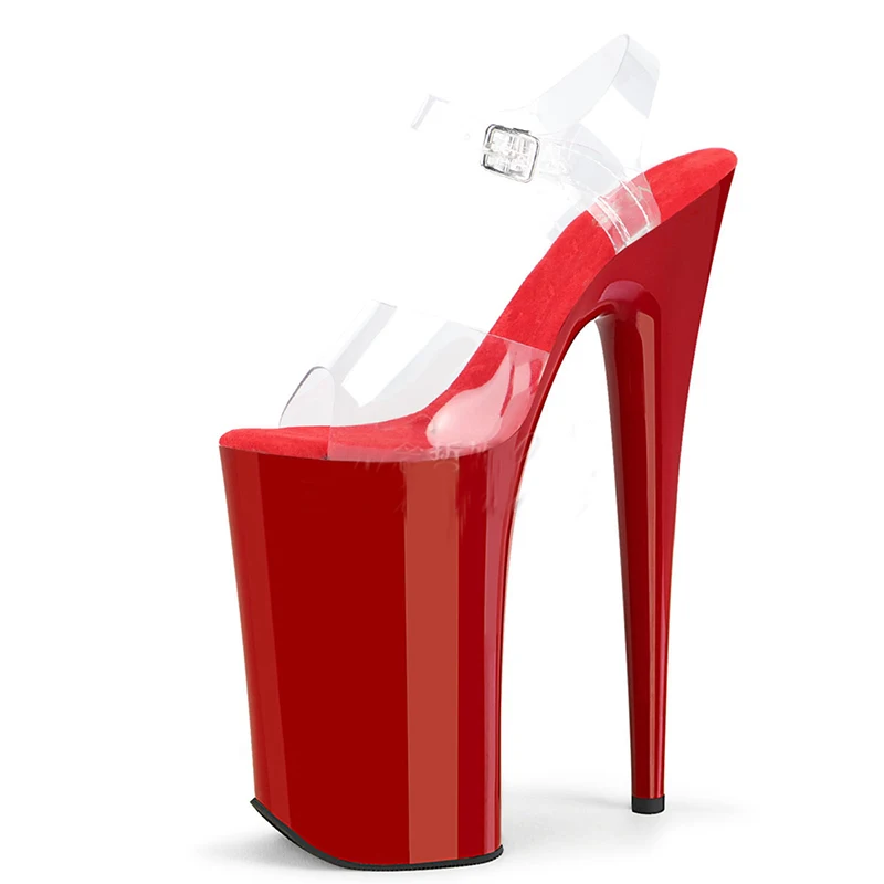 New 26CM/10inches PVC PU Upper Sexy Exotic High Heel Platform Party Sandals Pole Dance Shoes Model Shows Sandals 021