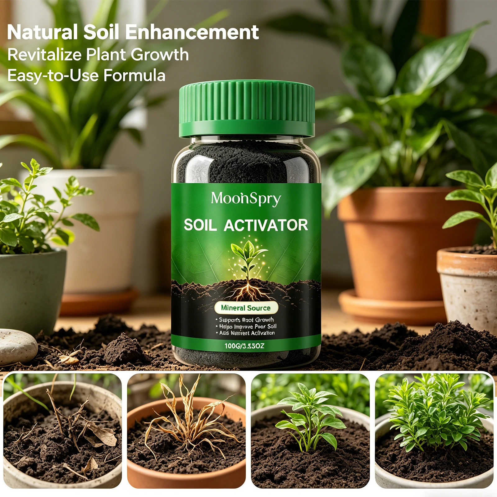 Soil Activator Fertilizer Effective Soil Conditioner Improve Garden Soil Structure Promote Plant Root
