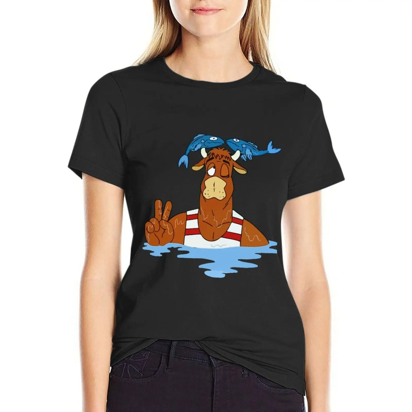 Boes Boes in the water T-Shirt vintage clothes tees graphics female korean Women's clothes