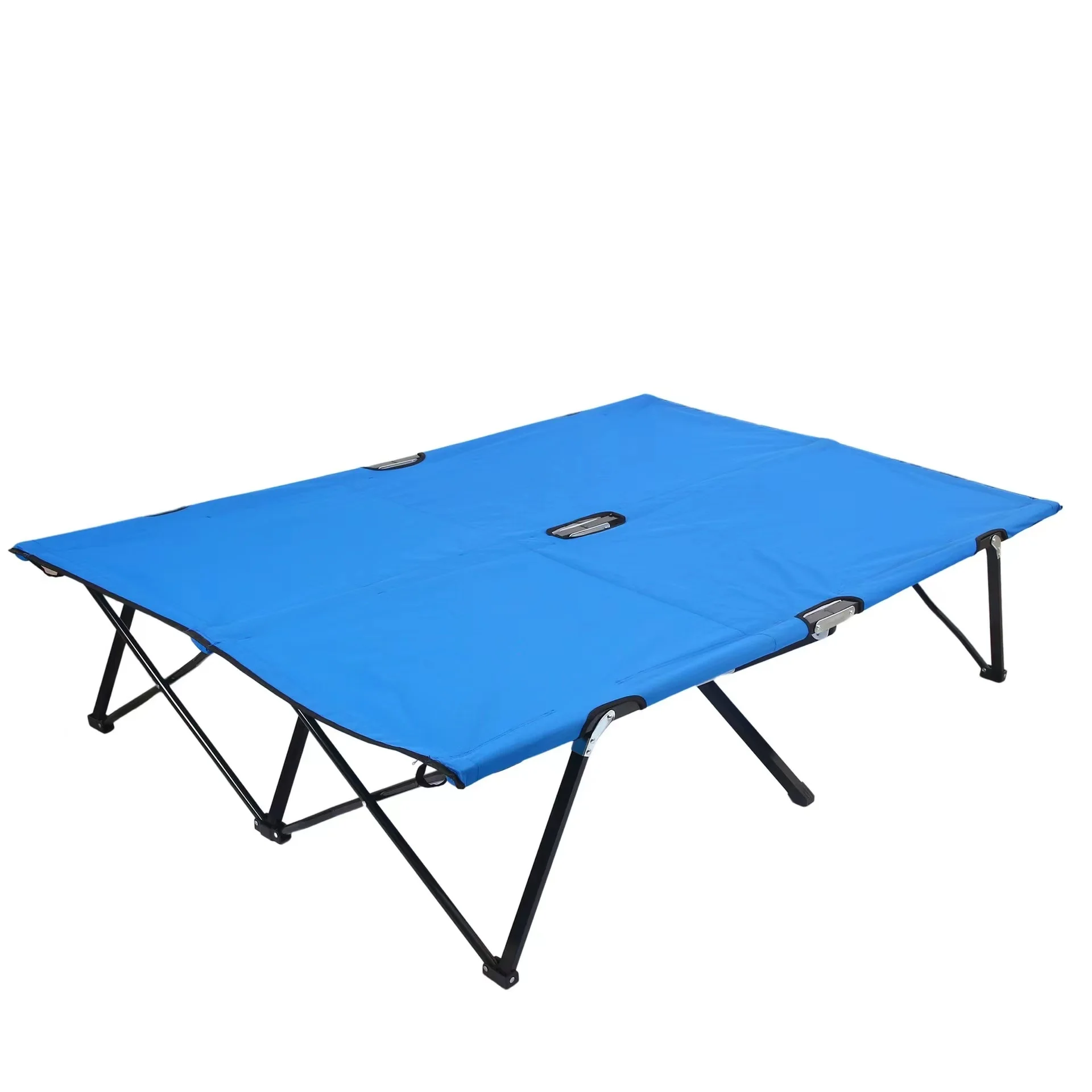 2person portable folding square tube camping bed