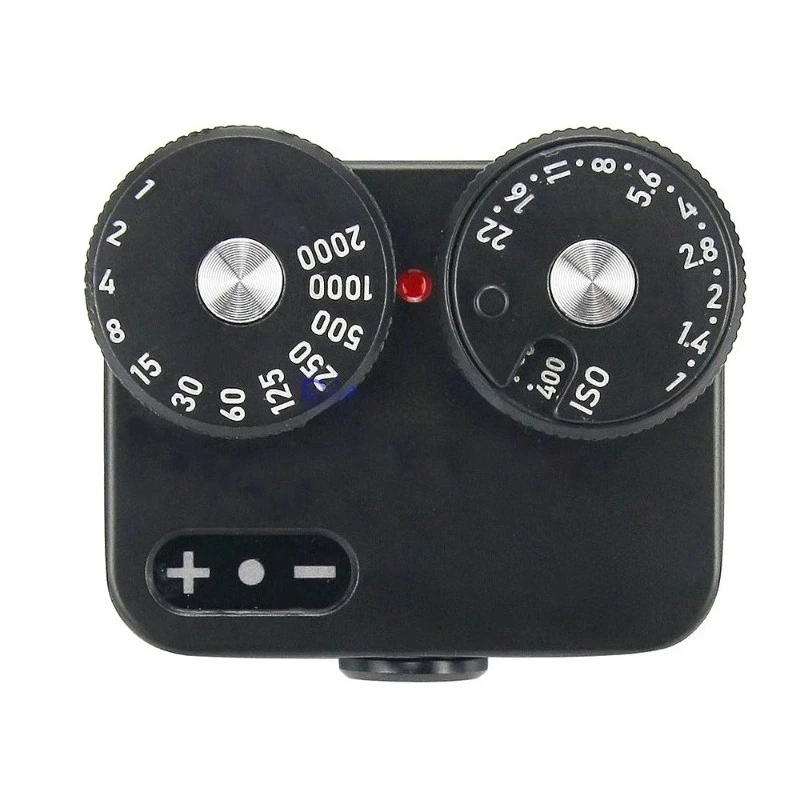 Hot Shoe Mounted Light Meter with OLED Display - Dual Dial Exposure Meter for 120/135 Rangefinder & Vintage Cameras
