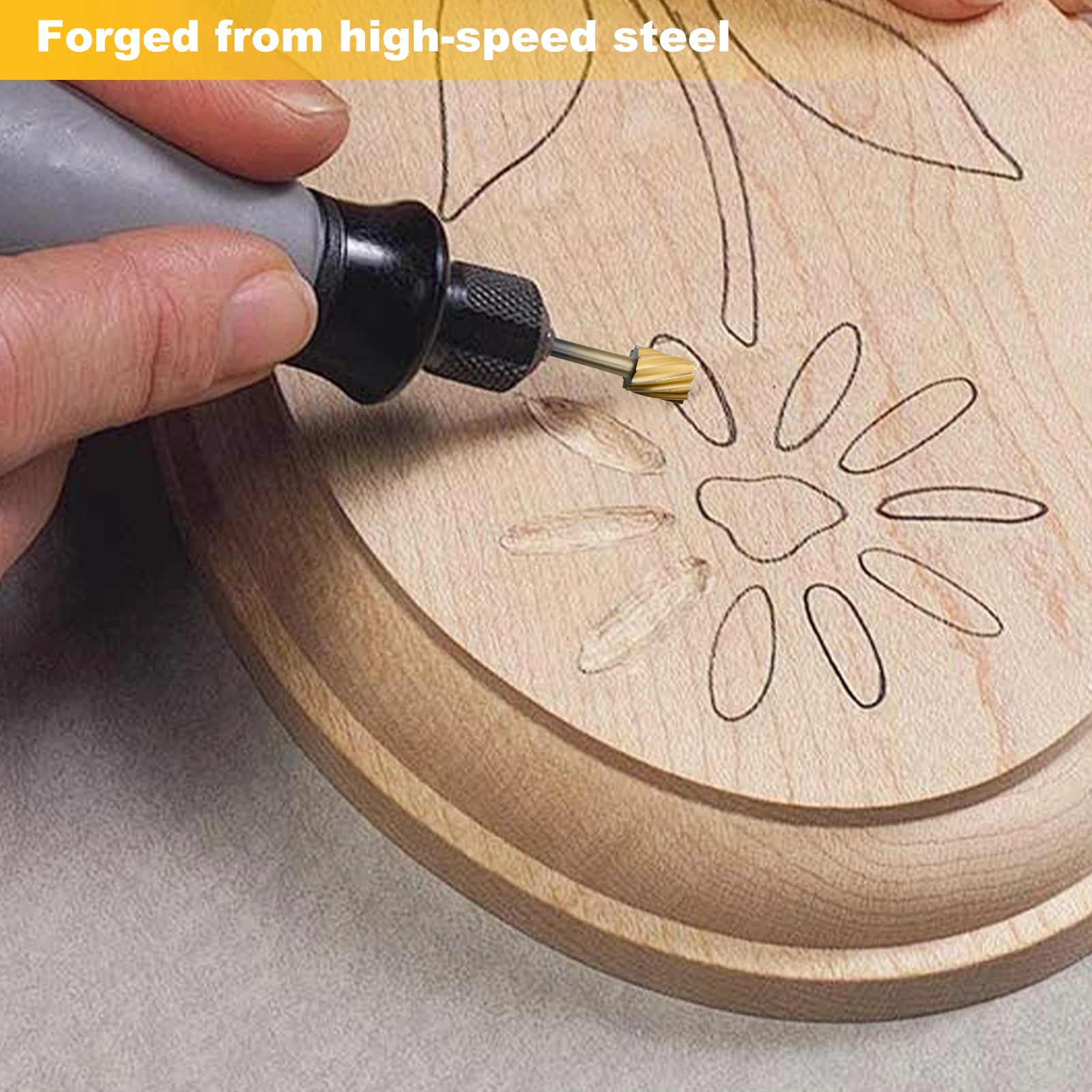 30Pcs HSS Router Carbide Engraving Bits Rotary Wood Carving Cutter Set for DIY Woodworking, Carving, Sculpting, Engraving, Drill