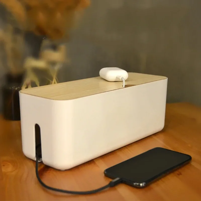 صندوق تخزين الكابلات قطاع الطاقة سلك حالة مكافحة الغبار شاحن المقبس المنظم شبكة خط صندوق تخزين شاحن إدارة الأسلاك جديد