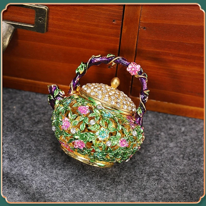Fashion Light Luxury Teapot Jewelry Box Zinc Alloy Jewelry Storage Box, Box High Box