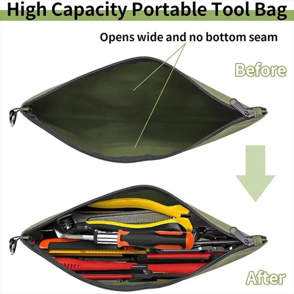Waterproof Tool Bag Wear-Resistant Zipper Closure Multi-Function Bag Heavy Duty Construction Tool Organizers For Electrician