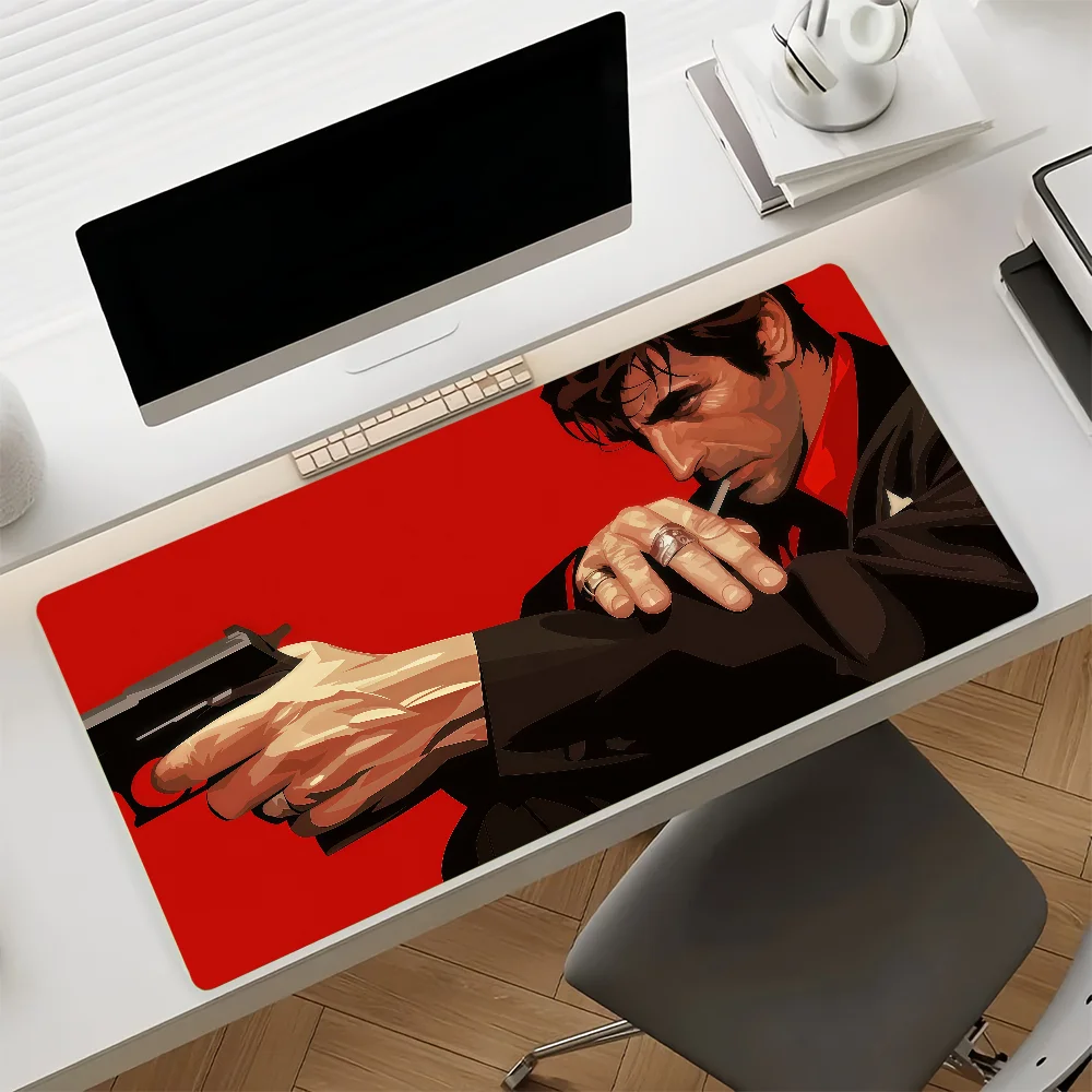 Movie S-scarface Cool Mouse Pad Anti Slip Rubber Edge Locked Thickened Laptop Gaming Desk Mat