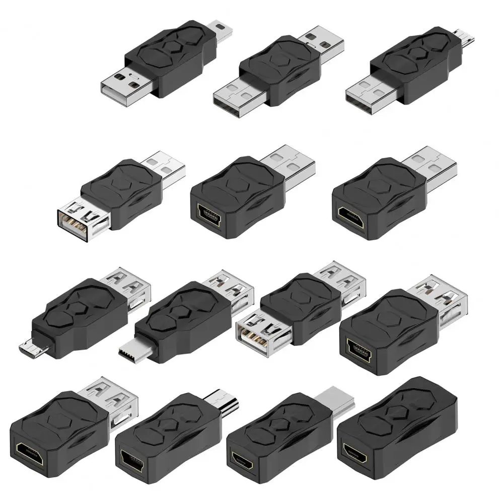 OTG 480Mbps USB 2.0 A Male To Female Micro USB Micro-B Mini-B Changer Data Converter Adapter High Quality