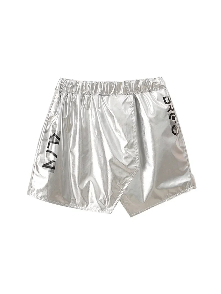 Abbigliamento Hip Hop per ragazzi Top con paillettes argento Pantaloni corti argento per ragazze Abiti per costumi da ballo jazz per bambini